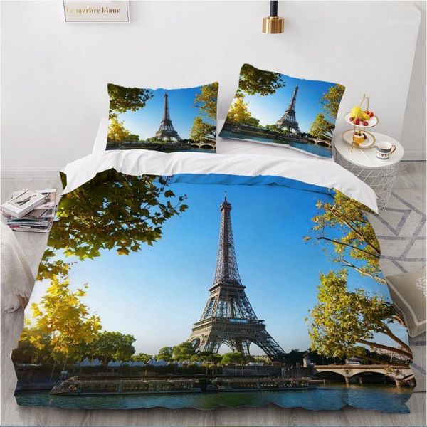 3d city design bedding sets comforter quilt cover duvet set twin king double single size home textile1