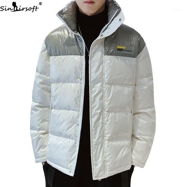 men's new white duck down winter style plus size down fashion trend casual stand collar hatless warm winter jacket men1, Black
men's new white duck down winter style plus size down fashion trend casual stand collar hatless warm winter jacket men1, Black