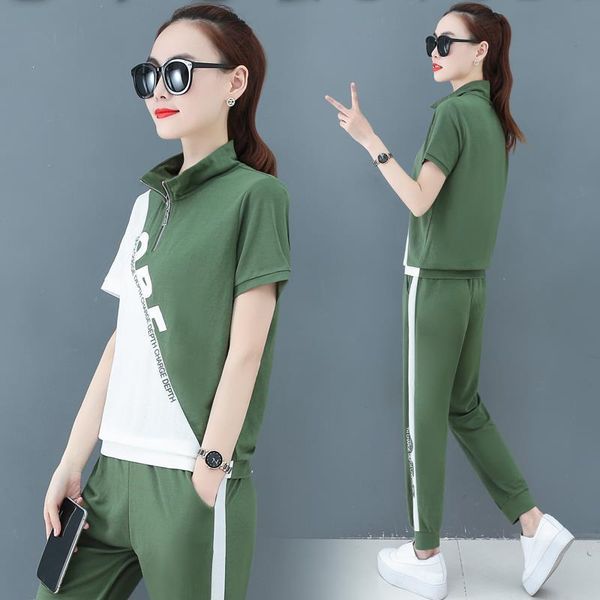 tracksuits women set summer 2 suit women's fashion 2020 new style stand collar short sleeve color contrast leisure two piece set, Gray
tracksuits women set summer 2 suit women's fashion 2020 new style stand collar short sleeve color contrast leisure two piece set, Gray