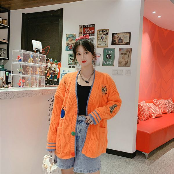 2021 korean cardigan kawaii pink female new standard lazy cartoons fashion crocheted shredded nightgown long jumper sleeves oktf, White;black
2021 korean cardigan kawaii pink female new standard lazy cartoons fashion crocheted shredded nightgown long jumper sleeves oktf, White;black