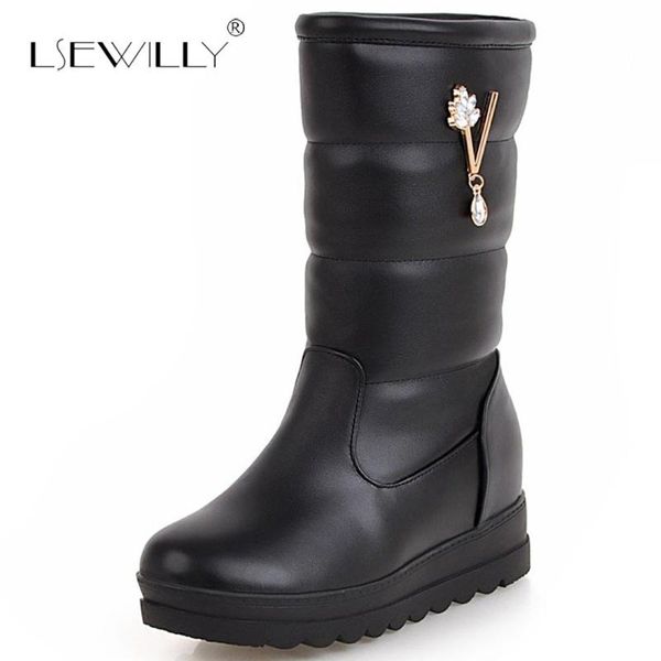 boots lsewilly women winter fashion sweet mid calf plush snow med heel shoes keep warm in casual party e203, Black
boots lsewilly women winter fashion sweet mid calf plush snow med heel shoes keep warm in casual party e203, Black