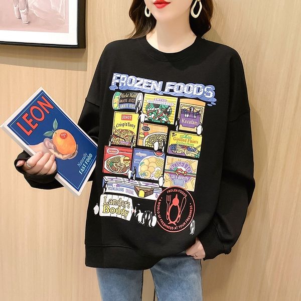 rncgi women's 2020 autumn coat sweater sweater women's new korean style fun cartoon round loose long sleeve neck printed coat for, Black
rncgi women's 2020 autumn coat sweater sweater women's new korean style fun cartoon round loose long sleeve neck printed coat for, Black