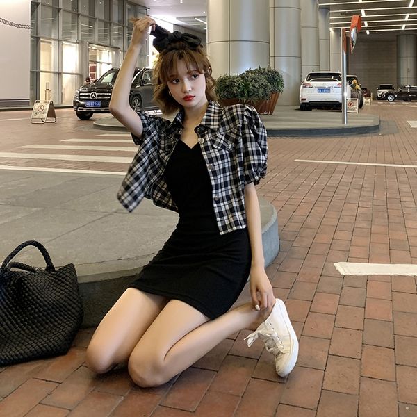 dolvis sweet short plaid suit suspender skirt sling sling skirt suspender dress two piece suit women summer b1354 sbrkj, Gray
dolvis sweet short plaid suit suspender skirt sling sling skirt suspender dress two piece suit women summer b1354 sbrkj, Gray