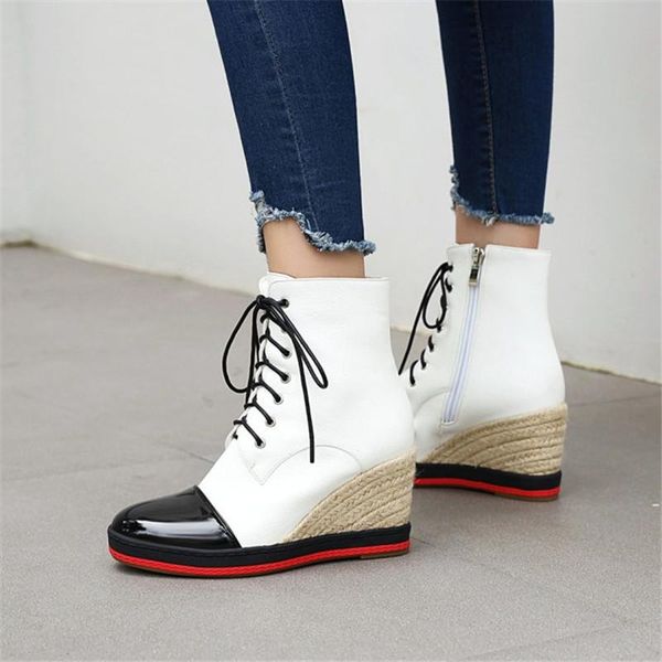 autumn winter boots for women shoes fashion leather shoes ankle boots women wedge large size 44, Black
autumn winter boots for women shoes fashion leather shoes ankle boots women wedge large size 44, Black