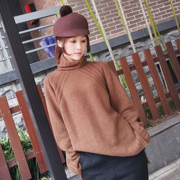 fxifs anna winter wool high loose pullover neck sweater with short front and long shirt slit pulloversweater pullover knitted bottoming back, White;black
fxifs anna winter wool high loose pullover neck sweater with short front and long shirt slit pulloversweater pullover knitted bottoming back, White;black