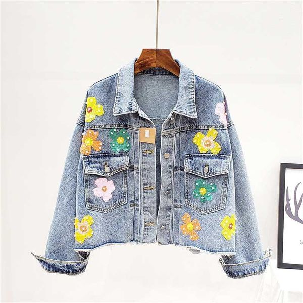 fashion handwork sequins flowers denim jacket coat women loose long sleeve short jeans jacket female casual student streetwear1, Black;brown
fashion handwork sequins flowers denim jacket coat women loose long sleeve short jeans jacket female casual student streetwear1, Black;brown
