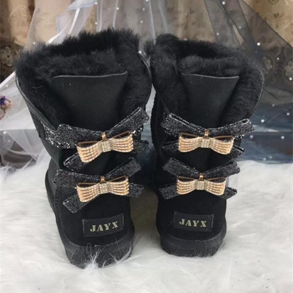 new arrival 2020 woman winter classic snow boots genuine sheepskin women's boots shoes, Black
new arrival 2020 woman winter classic snow boots genuine sheepskin women's boots shoes, Black
