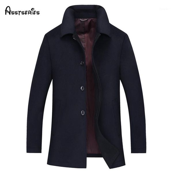 leisure coat men's long woolen coat jacket windbreaker jacket elderly male wool trench coats d1701, Black
leisure coat men's long woolen coat jacket windbreaker jacket elderly male wool trench coats d1701, Black
