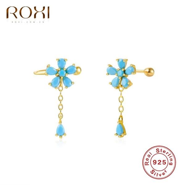stud roxi ethnic blue flowers earrings for women dangle teardrop unusual piercing 925 sterling silver jewelry, Golden;silver
stud roxi ethnic blue flowers earrings for women dangle teardrop unusual piercing 925 sterling silver jewelry, Golden;silver