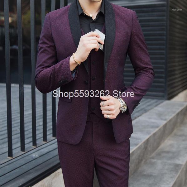 printing suit suit stage performance host leisure three-piece set slim fit groom marriage dress1, White;black
printing suit suit stage performance host leisure three-piece set slim fit groom marriage dress1, White;black