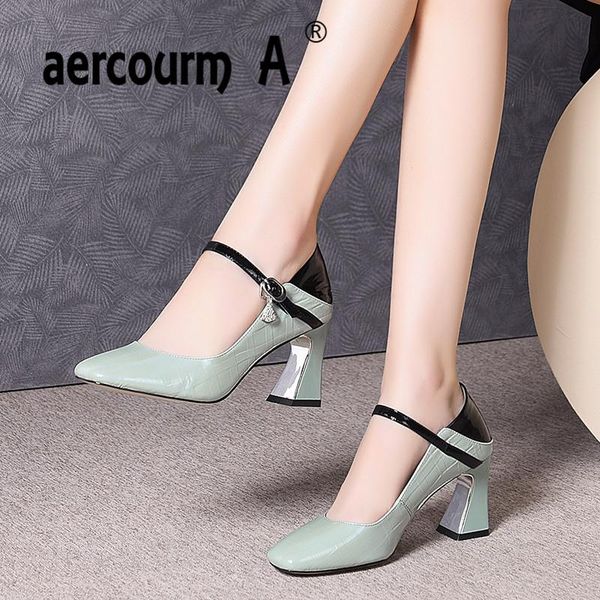 dress shoes aercourm a 2021 women leather button decoration spring patent thick heels pumps point toe shoe, Black
dress shoes aercourm a 2021 women leather button decoration spring patent thick heels pumps point toe shoe, Black