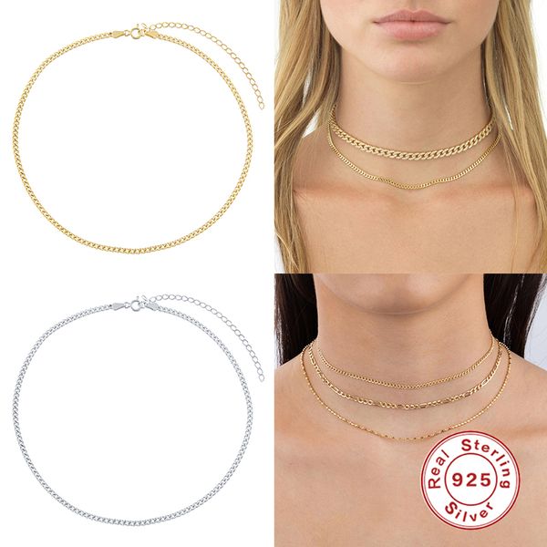 genuine 925 sterling silver jewelry european and american hiphop clavicle chain necklaces for woman girls collares fine jewelry q0531
genuine 925 sterling silver jewelry european and american hiphop clavicle chain necklaces for woman girls collares fine jewelry q0531