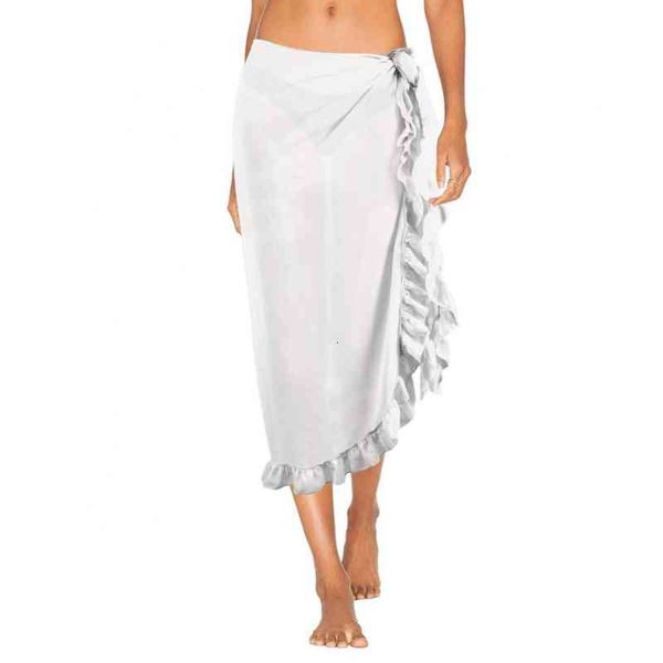 summer women solid color beach long skirt ruffles sarong wrap bikini cover up swimsuit woman skirt, Black
summer women solid color beach long skirt ruffles sarong wrap bikini cover up swimsuit woman skirt, Black