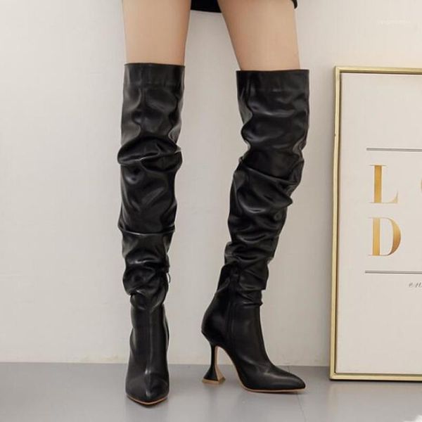 women over knee high boots high heels shoes woman pu leather booties pointed toe shoe chaussures femme zapatos mujer sapatod23601, Black
women over knee high boots high heels shoes woman pu leather booties pointed toe shoe chaussures femme zapatos mujer sapatod23601, Black