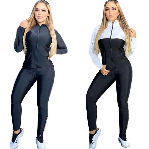 women jacket suit letter tracksuit casual 2 piece set long sleeve coatleggings fall winter clothes jogger sets sports outfit plus size 4086, White
women jacket suit letter tracksuit casual 2 piece set long sleeve coatleggings fall winter clothes jogger sets sports outfit plus size 4086, White
