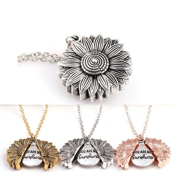 you are my sunshine sunflower double lettering openable necklace you are my sunshine the only retro necklace for women and men, Silver
you are my sunshine sunflower double lettering openable necklace you are my sunshine the only retro necklace for women and men, Silver