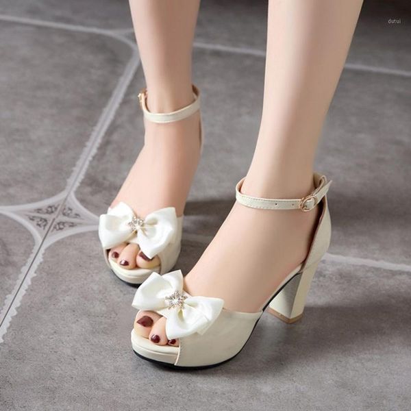 fashion patent leather women buckle strap sandals summer high heels bowknot peep toe ladies chunky heels 8cm party shoes d7-111, Black
fashion patent leather women buckle strap sandals summer high heels bowknot peep toe ladies chunky heels 8cm party shoes d7-111, Black