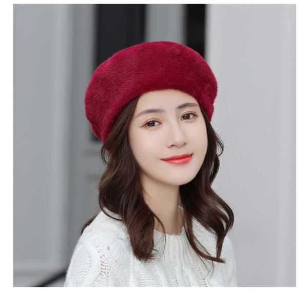 women's winter beret angora and faux fur beret volumetric hat with leg warm hat, Blue;gray
women's winter beret angora and faux fur beret volumetric hat with leg warm hat, Blue;gray