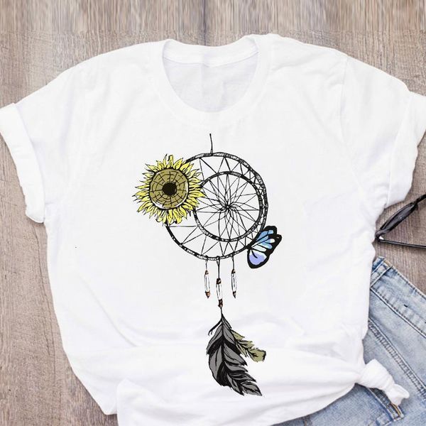 women graphic sunflower feather vintage clothes short sleeve summer t-shirt shirt lady womens clothing tee female t shirt, White
women graphic sunflower feather vintage clothes short sleeve summer t-shirt shirt lady womens clothing tee female t shirt, White