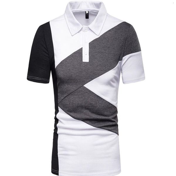 men's new simple contrast color youth fashion casual polo shirt 2019 short sleeve lapel, White;black
men's new simple contrast color youth fashion casual polo shirt 2019 short sleeve lapel, White;black