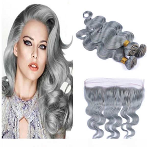 silver grey human hair extensions 3 bundles with frontal gray brazilian human hair 100% virgin unprocess silver grey lace frontal, Black;brown
silver grey human hair extensions 3 bundles with frontal gray brazilian human hair 100% virgin unprocess silver grey lace frontal, Black;brown