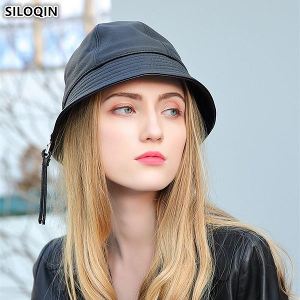 siloqin новая натуральная кожа hat элегантная мода женщины ковш шапки овчины новизны женские модные бренды cap, Blue;gray
siloqin новая натуральная кожа hat элегантная мода женщины ковш шапки овчины новизны женские модные бренды cap, Blue;gray