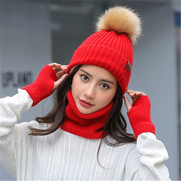 bare fingers warm gloves ladies winter solid-color hat warm with a velvet knit scarf ring outdoor exercise set, Blue;gray
bare fingers warm gloves ladies winter solid-color hat warm with a velvet knit scarf ring outdoor exercise set, Blue;gray