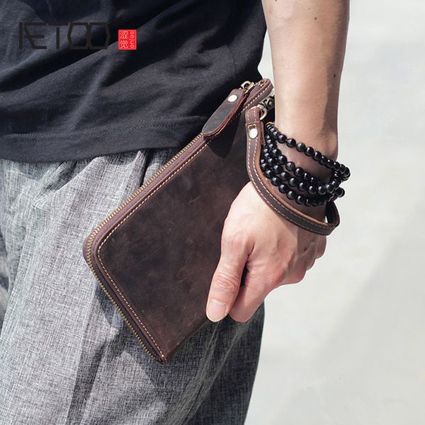 aetoo vintage men's wallet, large-capacity head-layer cowhide mobile phone bag, crazy horse leather long wallet, Red;black
aetoo vintage men's wallet, large-capacity head-layer cowhide mobile phone bag, crazy horse leather long wallet, Red;black