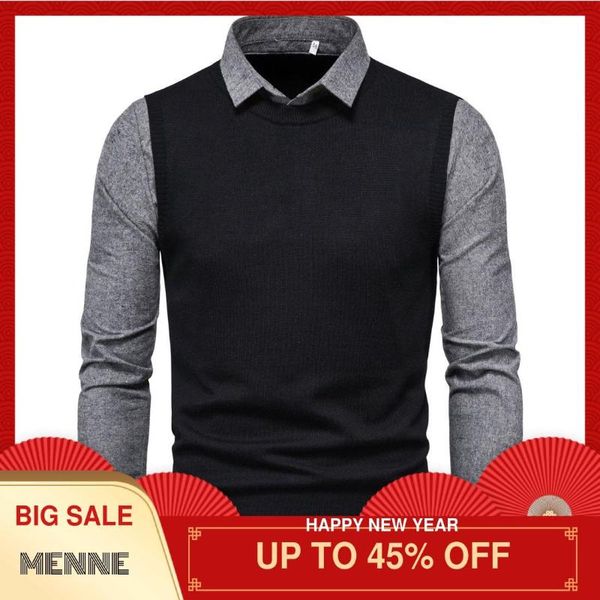 landisto men clothing knitted business casual men sweater warm european style mens sweater fake two-piece cotton sleeve, White;black
landisto men clothing knitted business casual men sweater warm european style mens sweater fake two-piece cotton sleeve, White;black