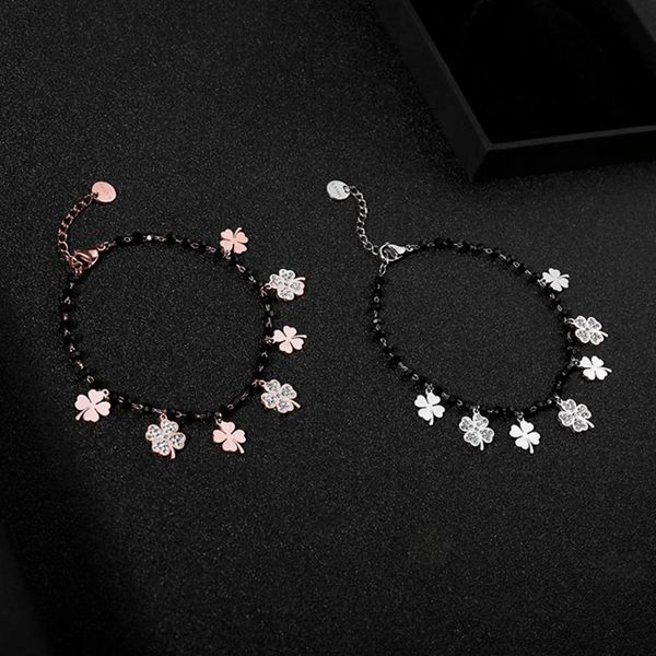 charm bracelets multi crystal four clover charms bracelet for women rose gold stainless steel lucky fashion jewelry gifts, Golden;silver
charm bracelets multi crystal four clover charms bracelet for women rose gold stainless steel lucky fashion jewelry gifts, Golden;silver