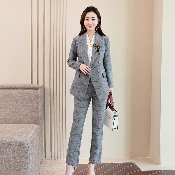 women's suit 2019 autumn and winter new casual fashion temperament slim slimming wild print double-breasted two-piece1, White;black
women's suit 2019 autumn and winter new casual fashion temperament slim slimming wild print double-breasted two-piece1, White;black