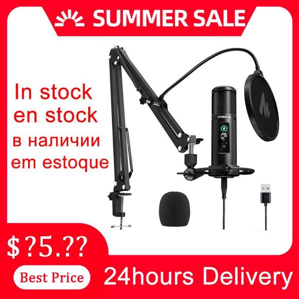100% maono pm422 microphone zero latency monitoring professional cardioid condenser mic with touch mute button for live stream
100% maono pm422 microphone zero latency monitoring professional cardioid condenser mic with touch mute button for live stream