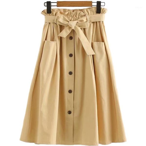 merry pretty women's lace up solid a-line skirts 2020 autumn single-breasted pockets knee-length skirts femme casual loose skirt1, Black
merry pretty women's lace up solid a-line skirts 2020 autumn single-breasted pockets knee-length skirts femme casual loose skirt1, Black