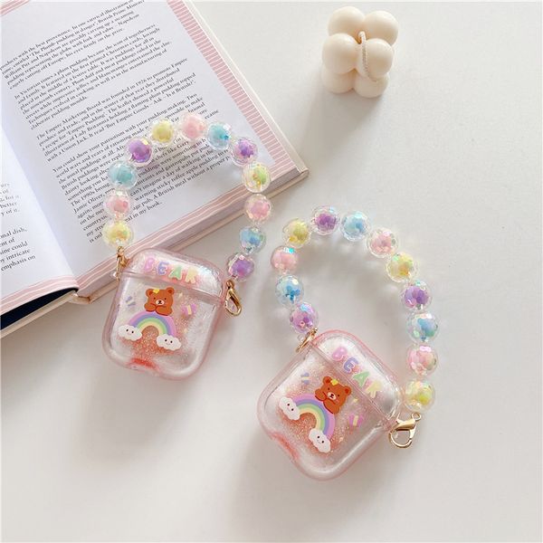 cute rainbow bear quicksand colorful bead keychain bluetooth headset hard case for apple airpods 1 2 pro wireless charging cover gift
cute rainbow bear quicksand colorful bead keychain bluetooth headset hard case for apple airpods 1 2 pro wireless charging cover gift