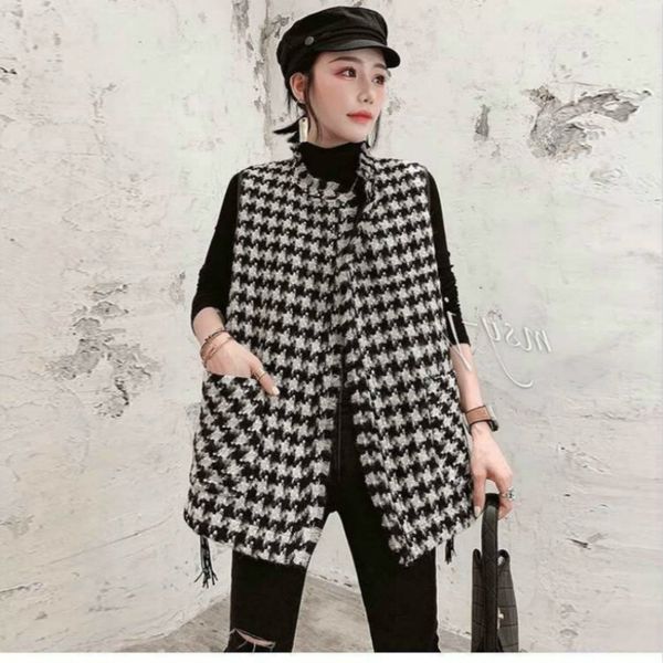 2021 new fall winter for women waistcoat chess ladies cardigan tweed vests y169 sa0i, Black;white
2021 new fall winter for women waistcoat chess ladies cardigan tweed vests y169 sa0i, Black;white