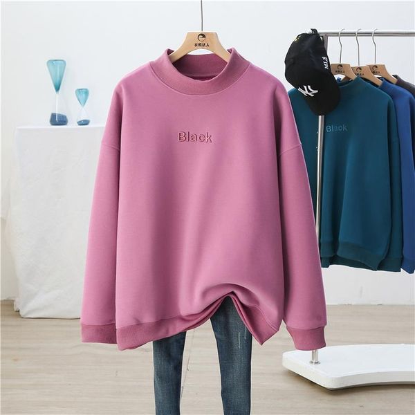 2021 new autumn winter thick velvet female hoodies harajuku loose o neck pullovers letter embroidery oversize sweatshirts, Black
2021 new autumn winter thick velvet female hoodies harajuku loose o neck pullovers letter embroidery oversize sweatshirts, Black