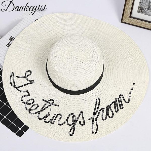 dankeyisi brand 2020 letter embroidery summer sun hats large brim straw cap for women shade sunhat beach caps leisure femme hat, Blue;gray
dankeyisi brand 2020 letter embroidery summer sun hats large brim straw cap for women shade sunhat beach caps leisure femme hat, Blue;gray