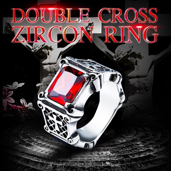 cluster rings drop one piece vintage friar men's double cross with black/red/blue three colors stone fashion ring br8-061 us size, Golden;silver
cluster rings drop one piece vintage friar men's double cross with black/red/blue three colors stone fashion ring br8-061 us size, Golden;silver