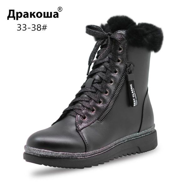 boots apakowa girls winter genuine leather snow kids with wool fur lined waterproof classic ankle for children shoes, Black;grey
boots apakowa girls winter genuine leather snow kids with wool fur lined waterproof classic ankle for children shoes, Black;grey