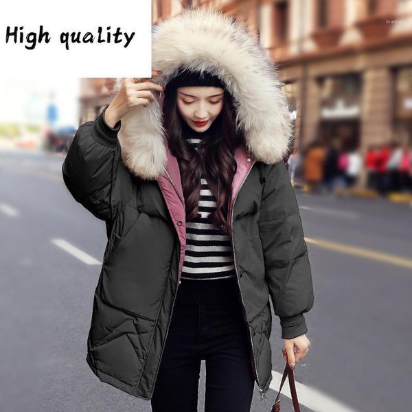 white 90% duck down jacket women clothes 2020 winter coat women raccoon fur collar korean puffer jacket warm parka1, Black
white 90% duck down jacket women clothes 2020 winter coat women raccoon fur collar korean puffer jacket warm parka1, Black