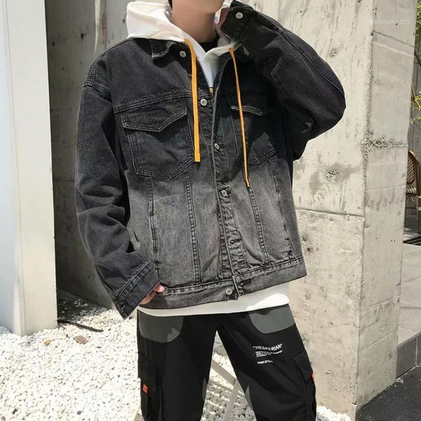 men's jackets maggie's walker spring and summer korean version of the trend gradient handsome loose casual men's wild denim j, Black;brown
men's jackets maggie's walker spring and summer korean version of the trend gradient handsome loose casual men's wild denim j, Black;brown
