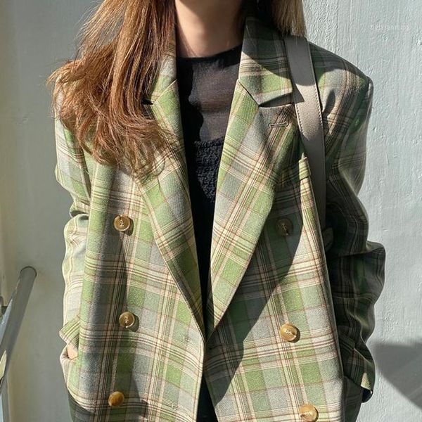 c plaid small suit women's early spring new 2021 korean-style loose casual drape suit jacket1, White;black
c plaid small suit women's early spring new 2021 korean-style loose casual drape suit jacket1, White;black