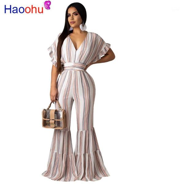 haoohu 2019 new elegant style fashion women jumpsuits striped v-neck short batwing boot cut romper1, Black;white
haoohu 2019 new elegant style fashion women jumpsuits striped v-neck short batwing boot cut romper1, Black;white
