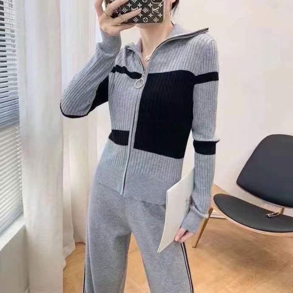 european autumn outfit new tide female character turtleneck spell color show thin black and white sweater thin small cardigan sw, Gray
european autumn outfit new tide female character turtleneck spell color show thin black and white sweater thin small cardigan sw, Gray