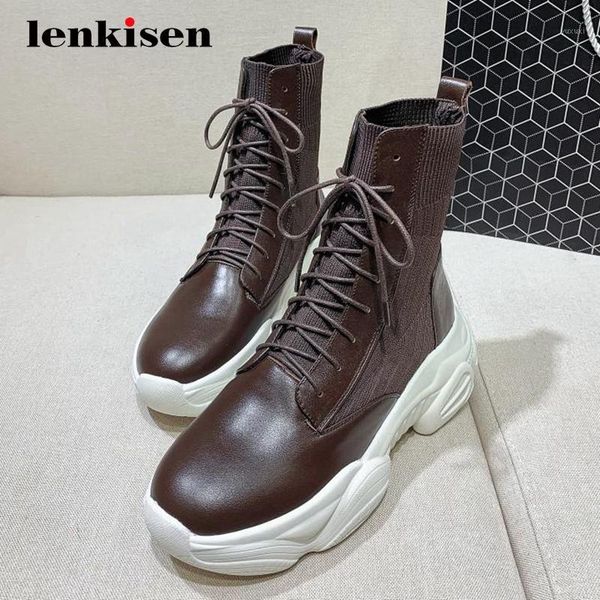boots lenkisen 2021 sports real leather knitting thick bottom platform high heel round toe lace up energy lady ankle l8f11, Black
boots lenkisen 2021 sports real leather knitting thick bottom platform high heel round toe lace up energy lady ankle l8f11, Black