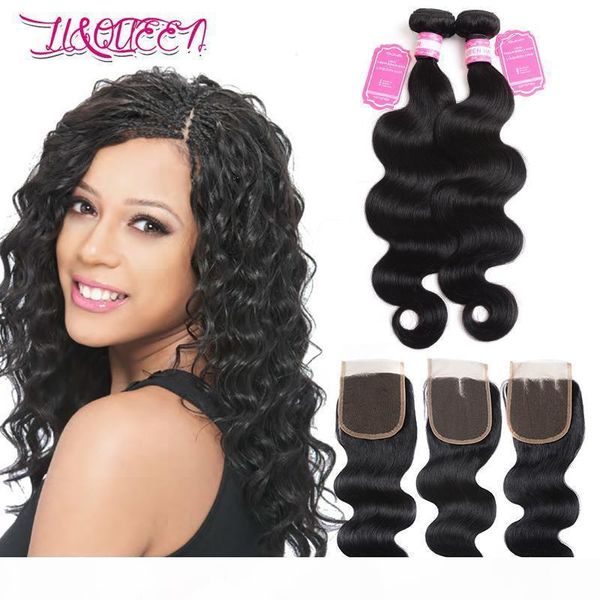 body wave unprocessed malaysian human hair 2 bundles with 4x4 lace closure 8-28inch human hair extension double weft weave from li queen, Black;brown
body wave unprocessed malaysian human hair 2 bundles with 4x4 lace closure 8-28inch human hair extension double weft weave from li queen, Black;brown