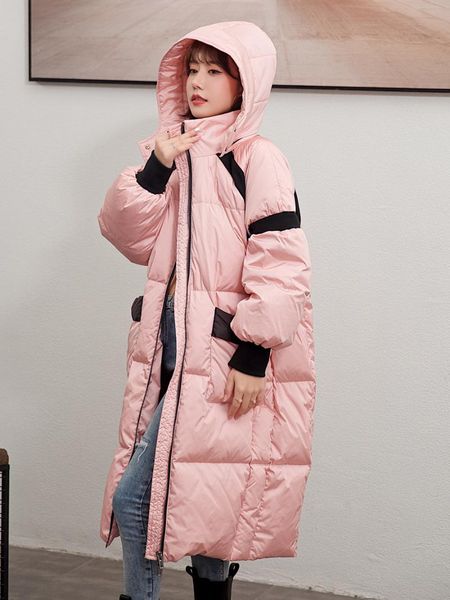 winter coat down jacket women 90% white duck down coat hooded removeable long jacket loose casual clothing, Black
winter coat down jacket women 90% white duck down coat hooded removeable long jacket loose casual clothing, Black