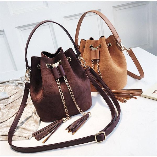 fashion ladies suede shoulder bags chain tassel simple bucket bags for women 2021 crossbody messenger bag purse bolsa feminina
fashion ladies suede shoulder bags chain tassel simple bucket bags for women 2021 crossbody messenger bag purse bolsa feminina