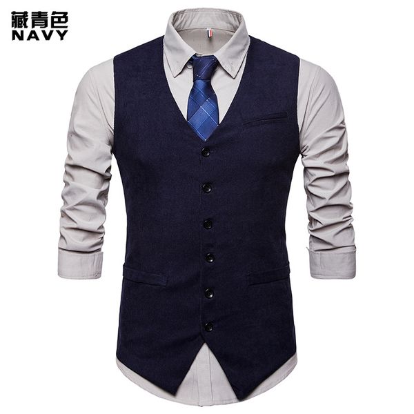 cross-border mens corduroy single-breasted vest mens suit vest m50, Black;white
cross-border mens corduroy single-breasted vest mens suit vest m50, Black;white