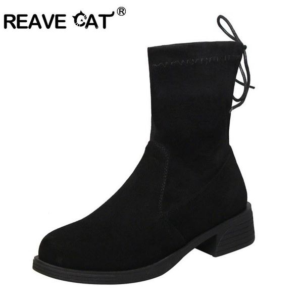 boots reave cat real kid suade mid- calf black spring autumn low heel flat lady slip on shoes big size 43
boots reave cat real kid suade mid- calf black spring autumn low heel flat lady slip on shoes big size 43